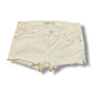 Textile Elizabeth & James White Dixon Low Rise Cut Off Jean Denim Shorts Size 28